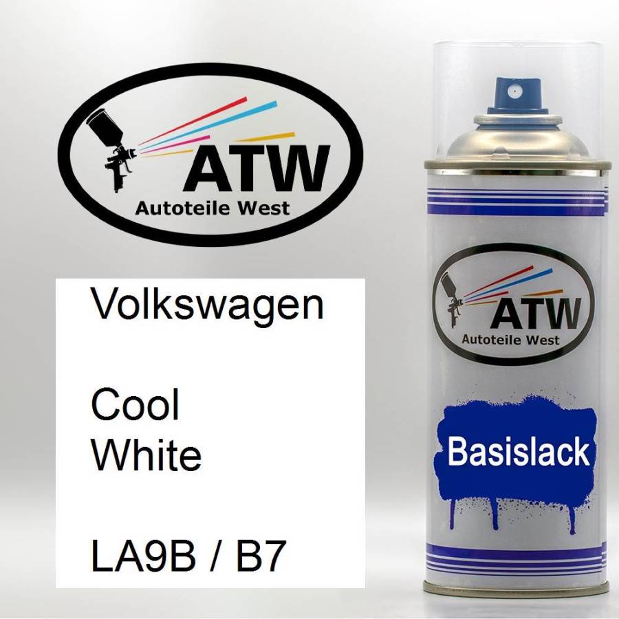 Volkswagen, Cool White, LA9B / B7: 400ml Sprühdose, von ATW Autoteile West.